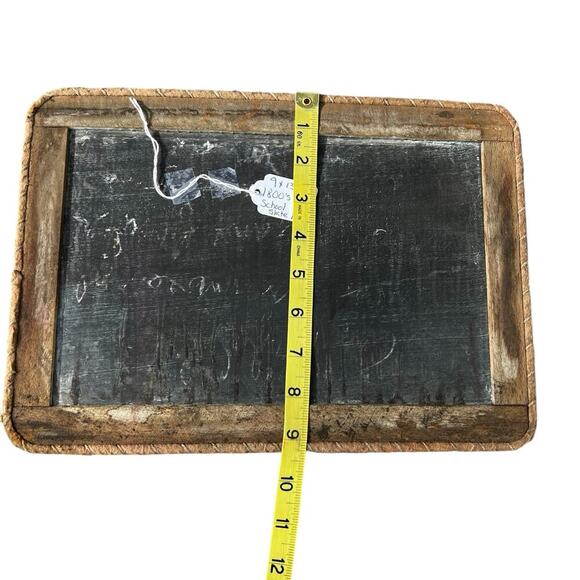 Vintage wooden slate chalkboard, handheld - Picture 6 of 9